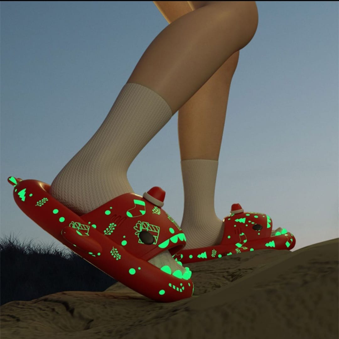 Halloween and Christmas Shoes Ins Luminus Shark Slippers