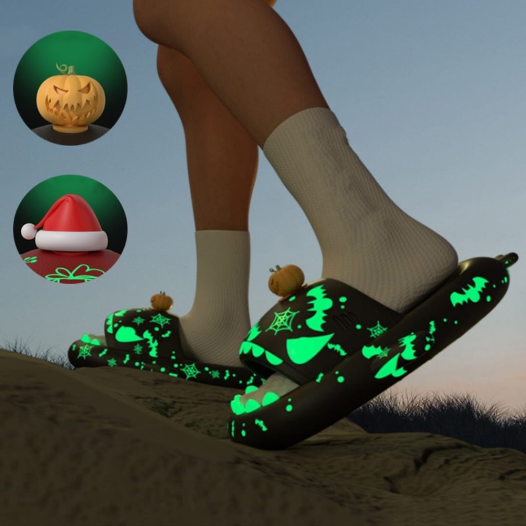 Halloween and Christmas Shoes Ins Luminus Shark Slippers