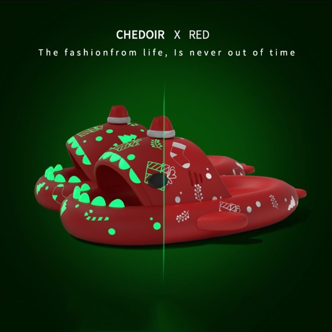 Halloween and Christmas Shoes Ins Luminus Shark Slippers
