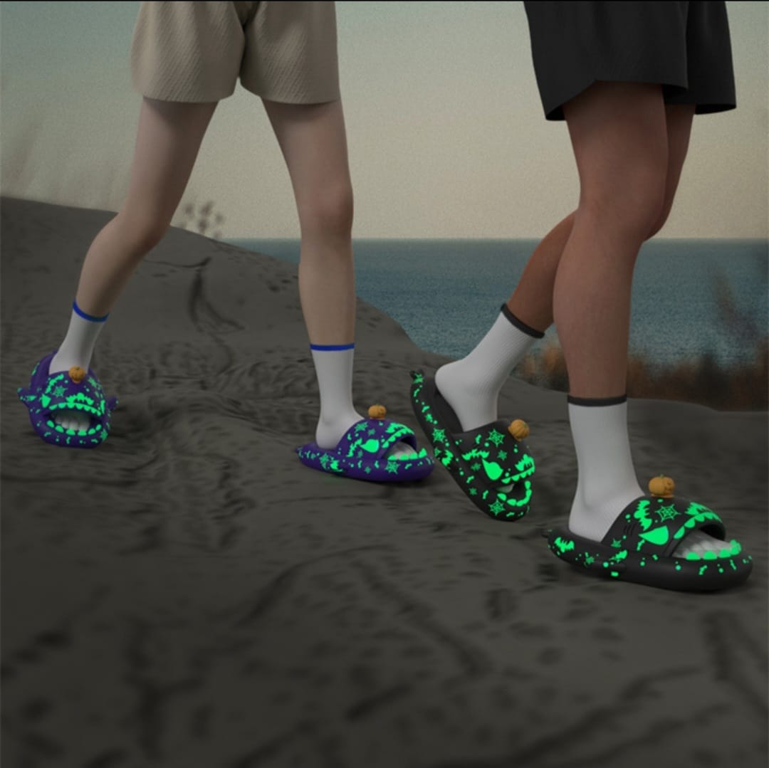 Halloween and Christmas Shoes Ins Luminus Shark Slippers